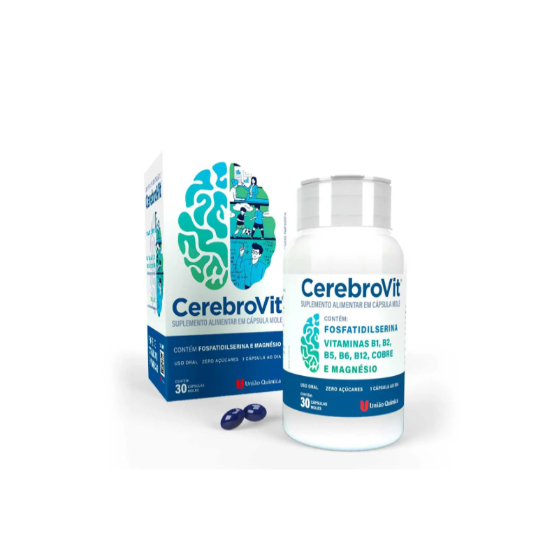 CEREBROVIT COM 30 CAPSULAS MOLES UNIÃO QUIMICA