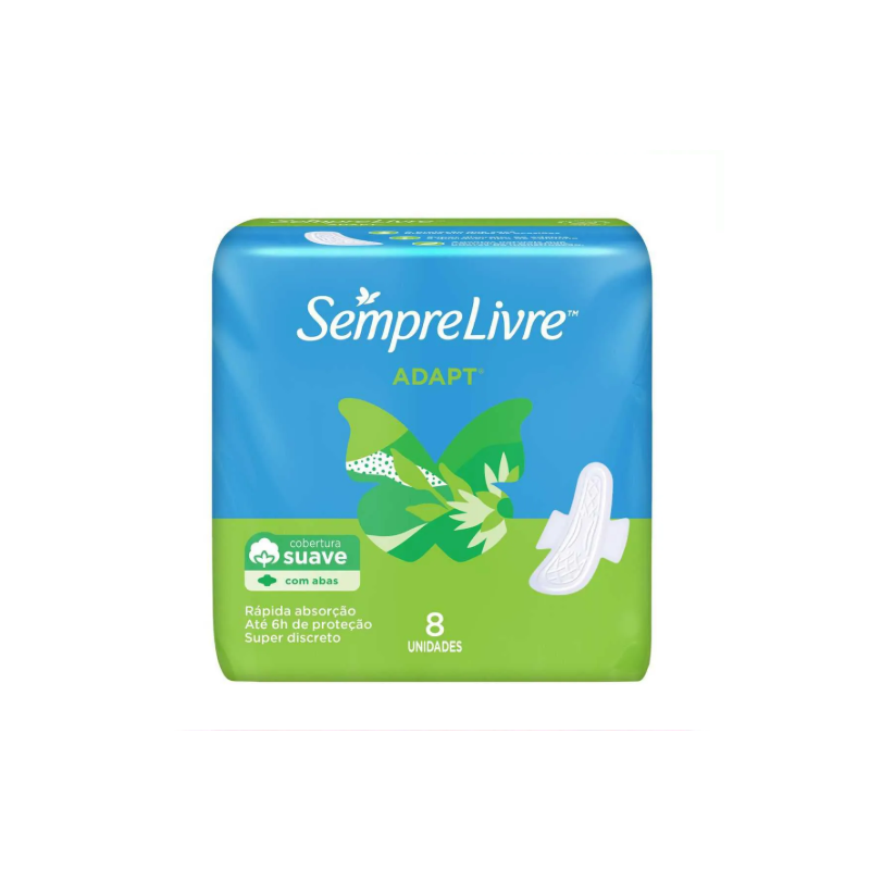 ABSORVENTE SEMPRE LIVRE ESPECIAL SUAVE COM ABAS 8 UNI - VALIDADE 05/2026