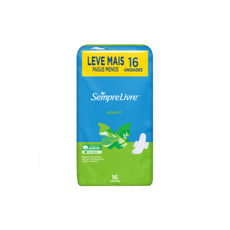 ABSORVENTE SEMPRE LIVRE SUAVE COM 16 UNIDADES