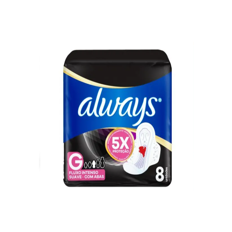 ABSORVENTE ALWAYS NOITES TRANQUILAS SUAVE LEVE 8 PAGUE 7 UNI