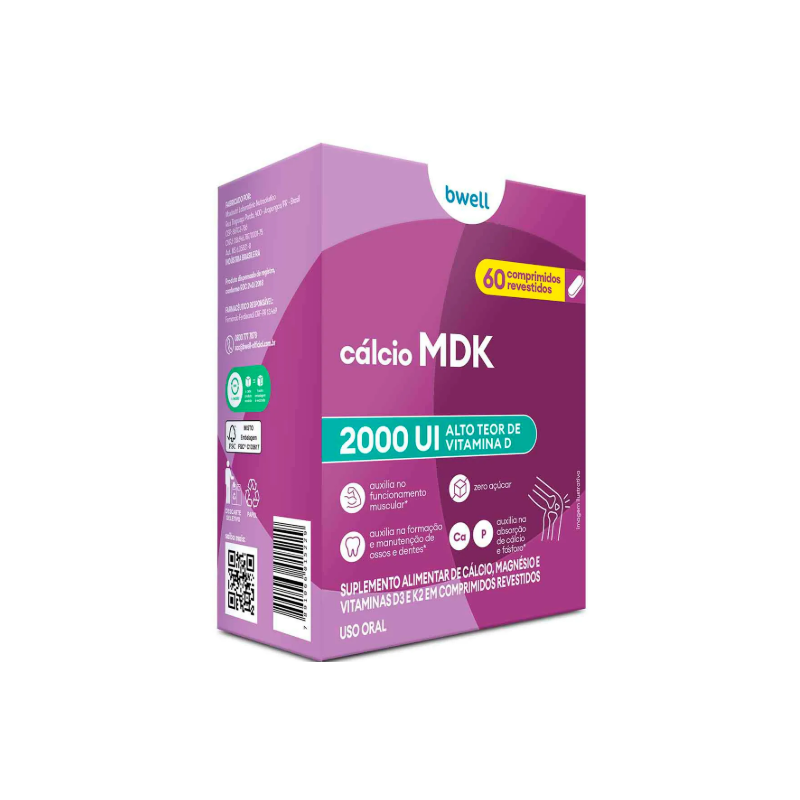CALCIO MDK NWELL COM 60 COMPRIMIDOS