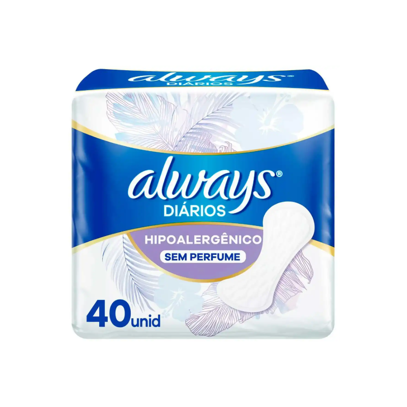 PROTETOR DIARIO ALWAYS  COM 40 UNIDADE