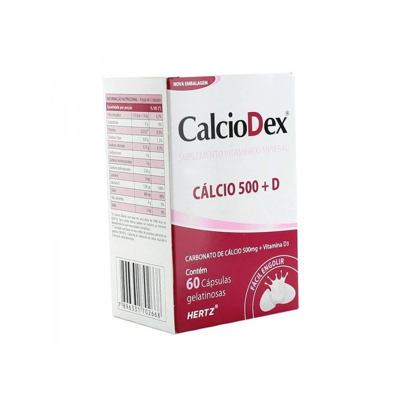 CALCIODEX 500MG COM 60 CÁPSULAS