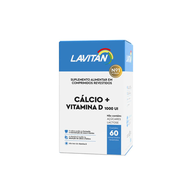 LAVITAN CALCIO+ VITAMINA D 1000UI COM 60 COMPRIMIDOS
