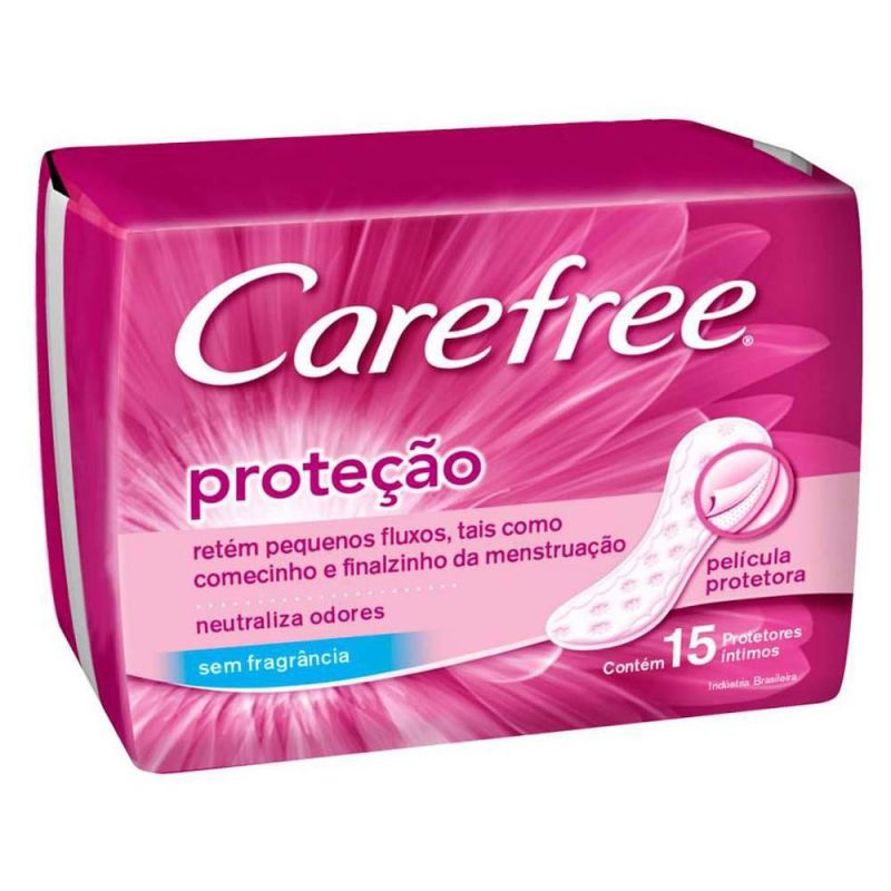 CAREFREE PROTEÇÃO SEM PERFUME 15 UNIDADES