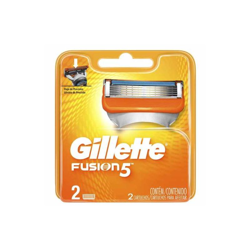 CARGA GILLETE FUSION 5 COM 2 CARTUCHOS 