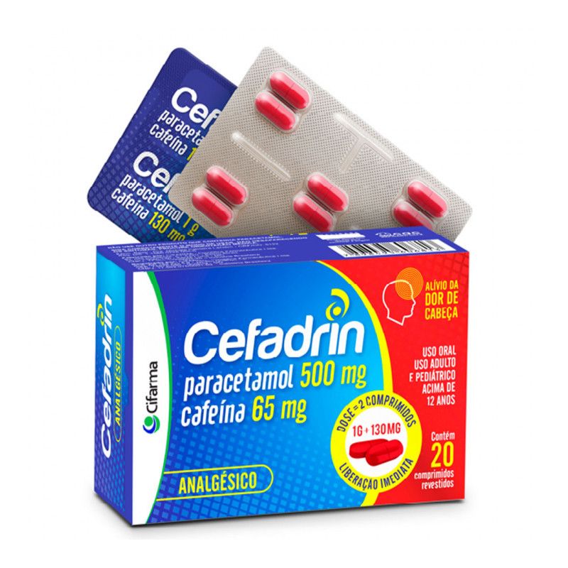 CEFADRIN 500MG + 65MG COM 20 COMPRIMIDOS-CIFARMA-  