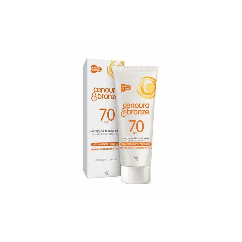CENOURA E BRONZE PROTETOR FACIAL FPS70  50GRAMAS