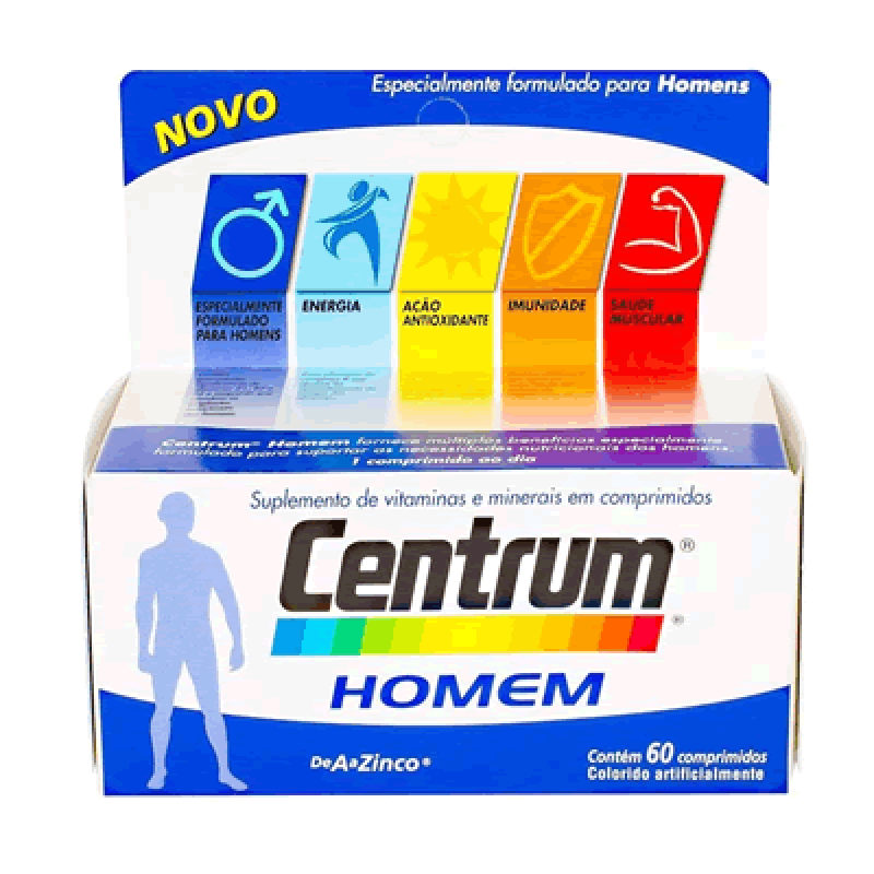CENTRUM HOMEM COM 60 COMPRIMIDOS
