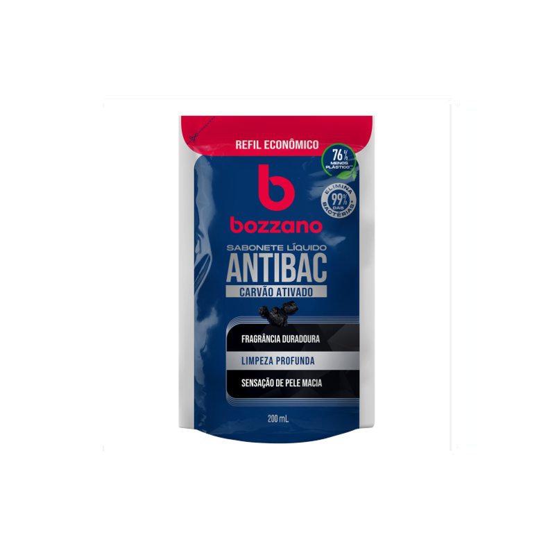 SABONETE LIQUIDO BOZZANO REFIL CARVAO ATIVO 200ML 