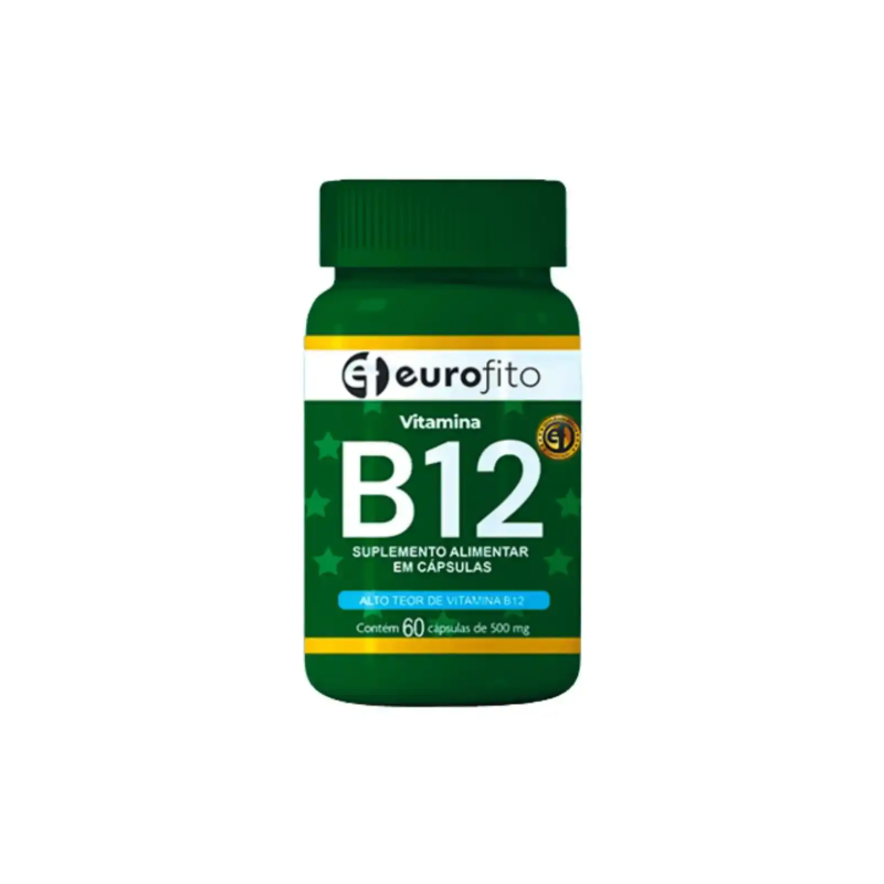 EUROFITO VITAMINA B12 500MG COM 60 CAPSULAS