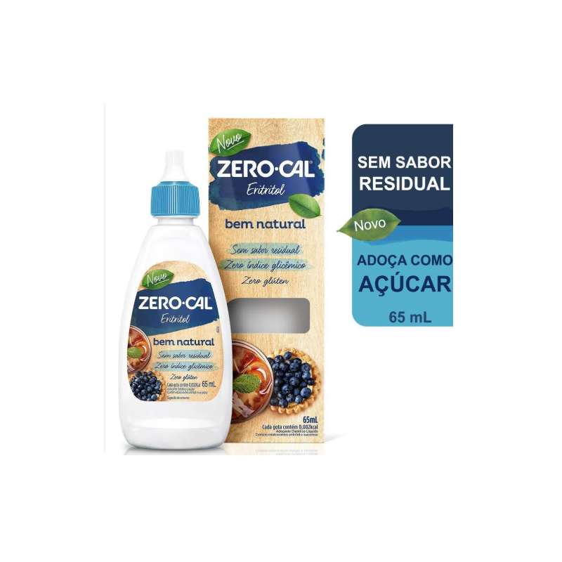 ADOÇANTE ZEROCAL ERITRITOL COM 65ML