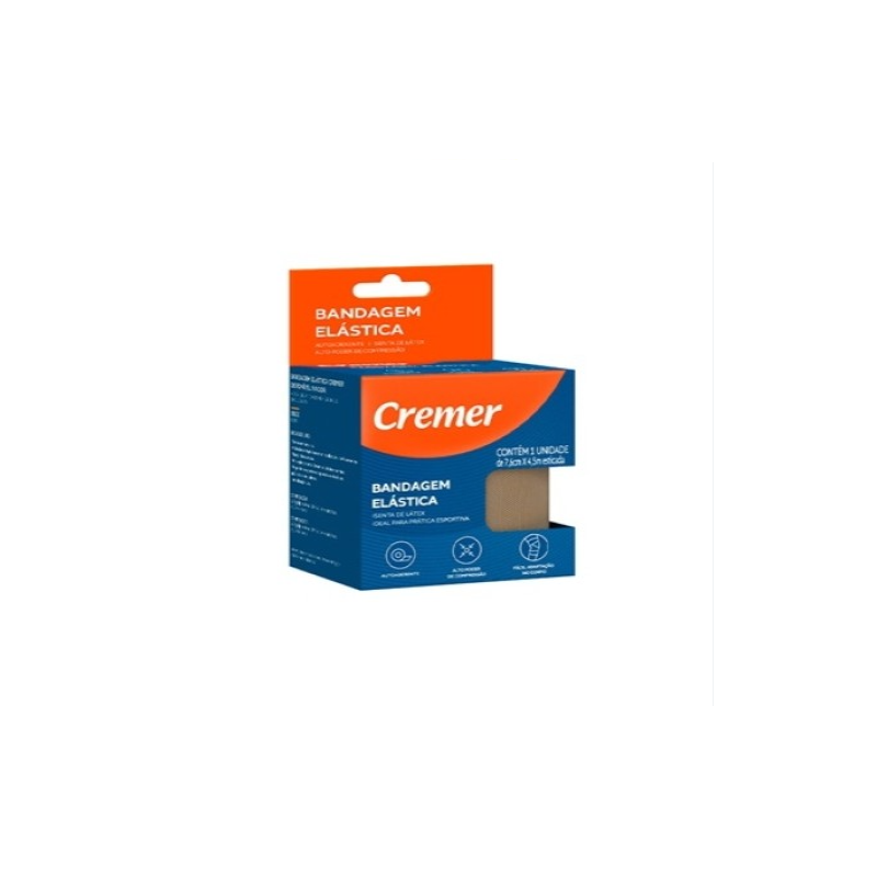 ATADURA ELASTICA CREMER BANDAGEM 7,6X4,5M BEGE