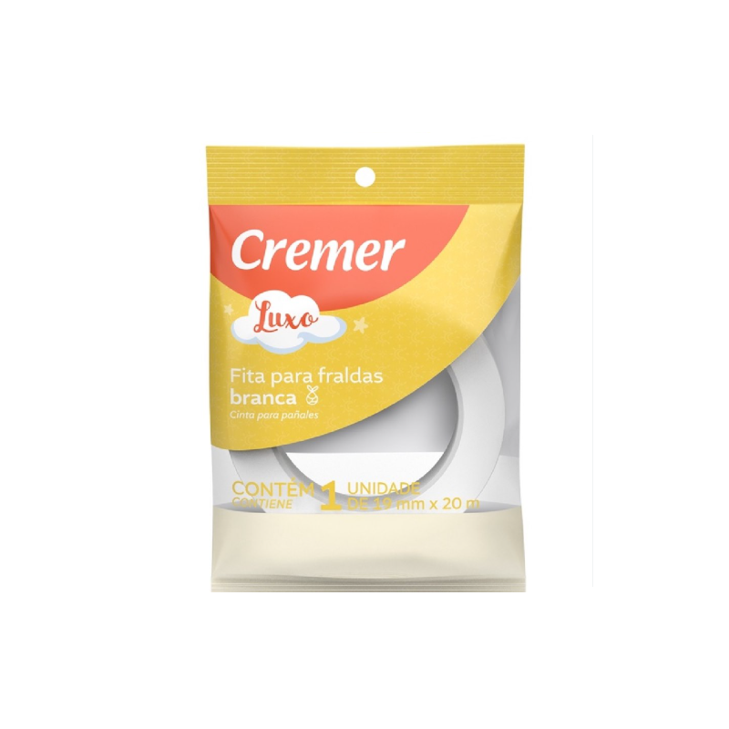 FITA ADESIVA CREMER BRANCA 19MMX20M