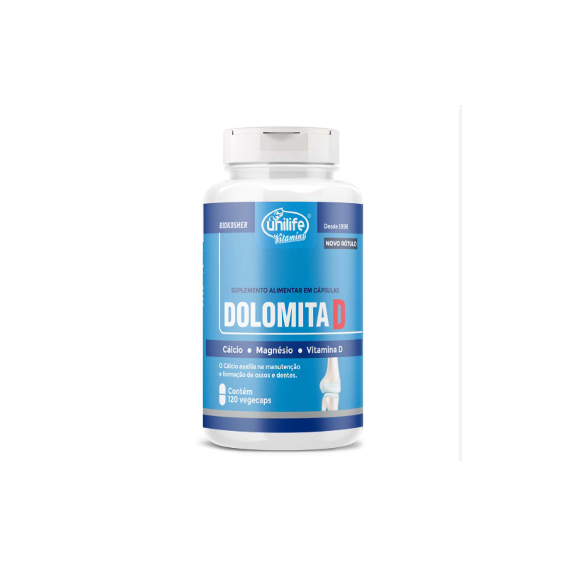 DOLOMITA "D" 950 MG COM 120 CAPSULAS UNILIFE