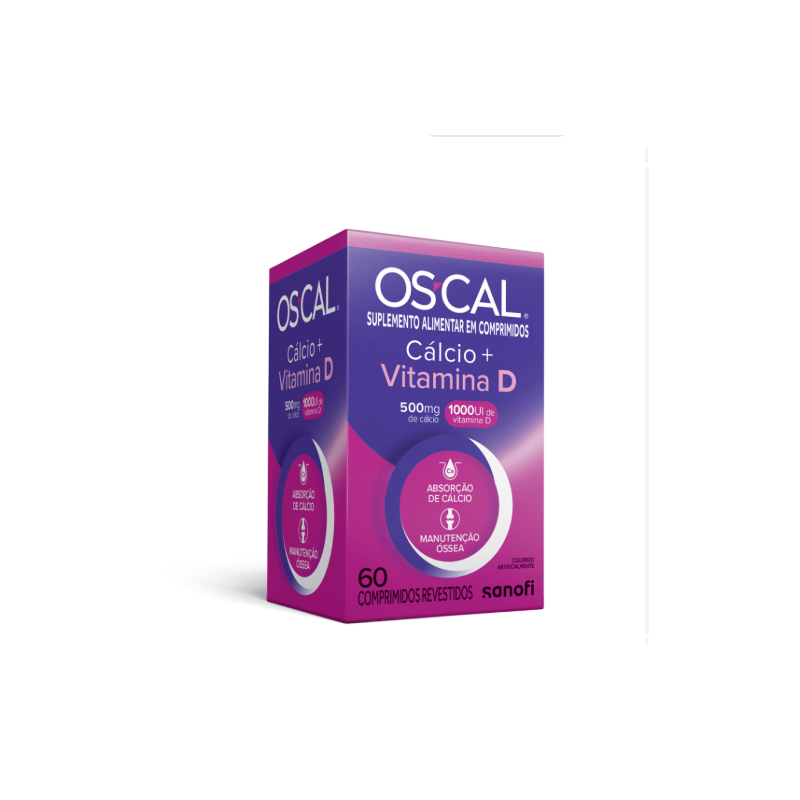 OSCAL D 1000UI+CALCIO 500MG COM 60 COMPRIMIDOS-SANFONI-