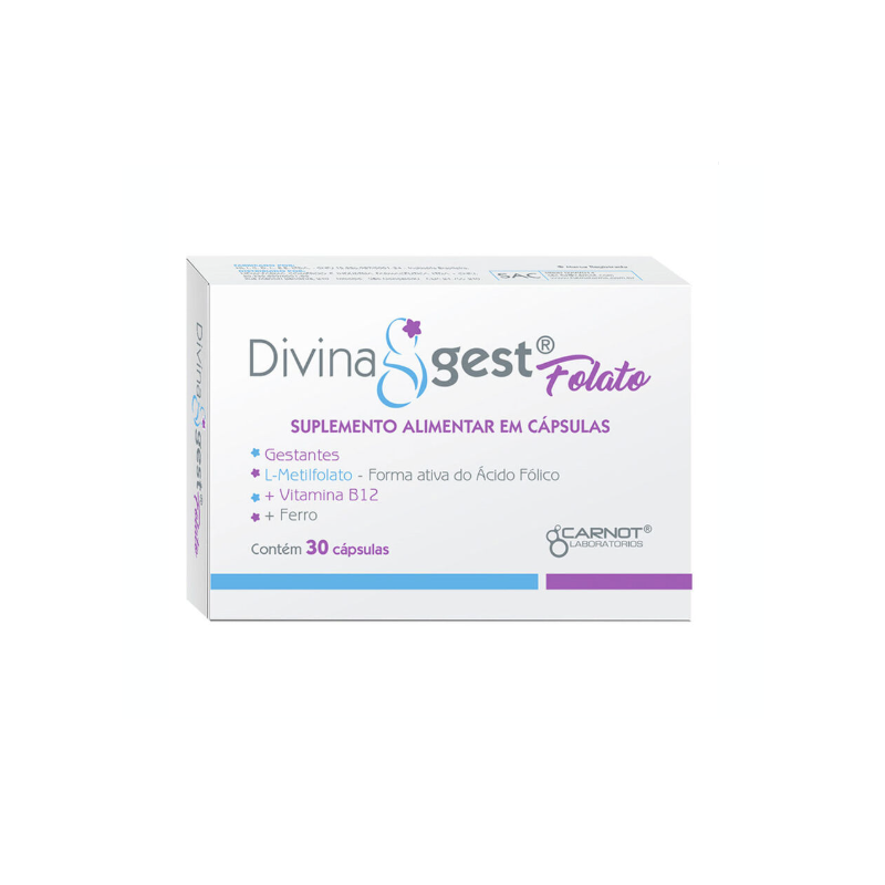 SUPLEMENTO ALIMENTAR DIVINA GEST FOLATO COM 30 CAPSULAS