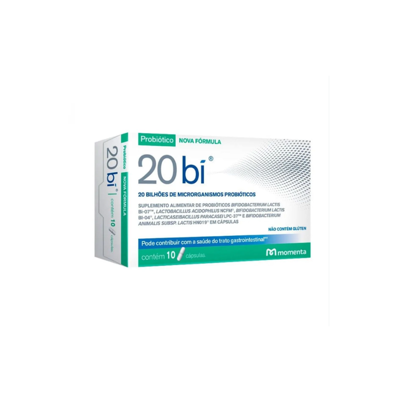 PROBIOTICO 20 BI 10 CAPSULAS- VALIDADE 06/2026