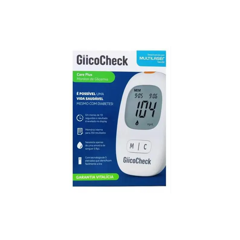 MONITOR DE GLICEMIA GLICOCHECK CARE PLUS HC4847