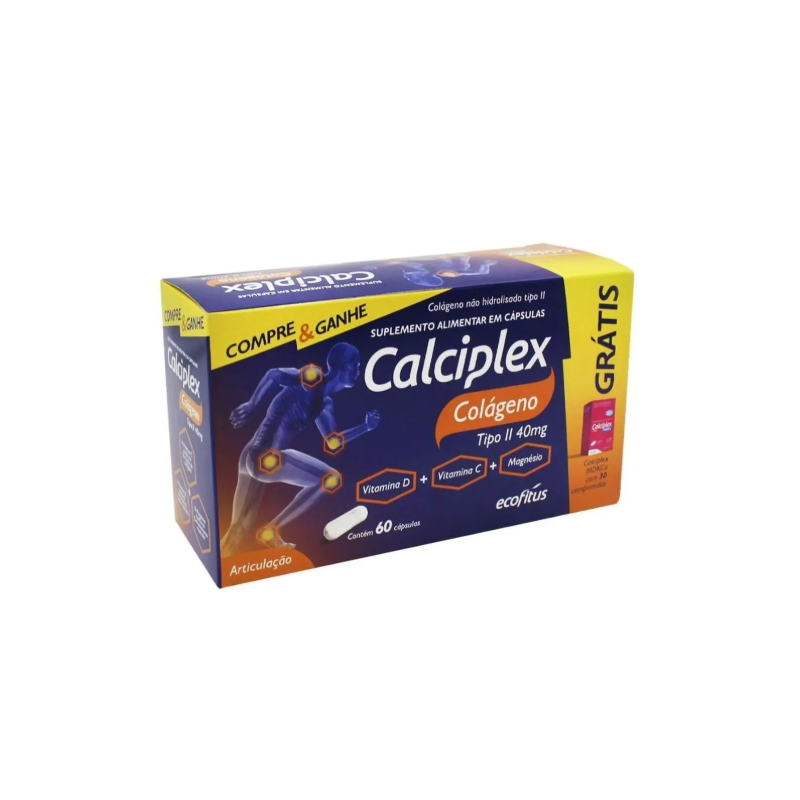 CALCIPLEX COLAGENO 60 CAPSULAS+ MDKca COM 30 COMPRIMIDOS