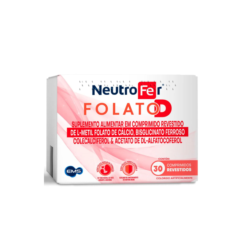 NEUTROFER FOLATO D COM 30 COMPRIMIDOS
