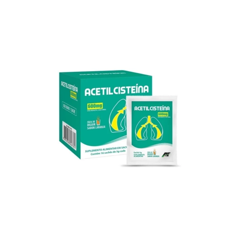ACETILCISTEINA 600MG COM 16 ENVELOPES EUROFITO