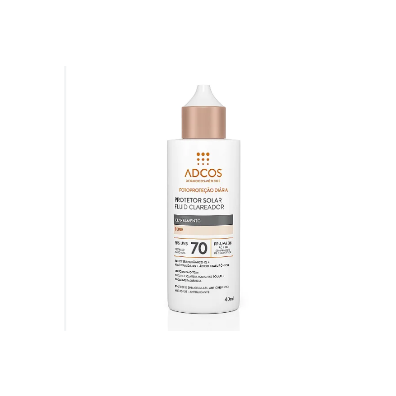 PROTETOR SOLAR FACIL ADCOS CLAREADOR FPS70 COR BEIGE 40ML 