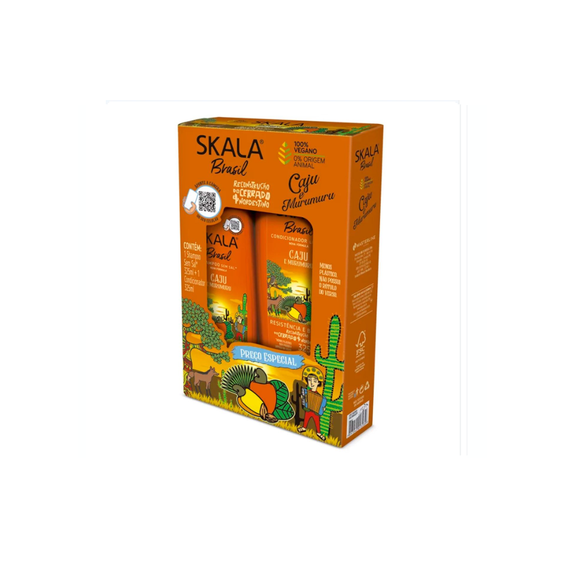 KIT SKALA SHAMPOO CONDICIONADOR 325ML CAJU E MURUMURU
