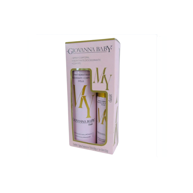 KIT GIOVANNA BABY CLASS SPLAY CORPO150ML+SPRAY HIDRAT 50ML