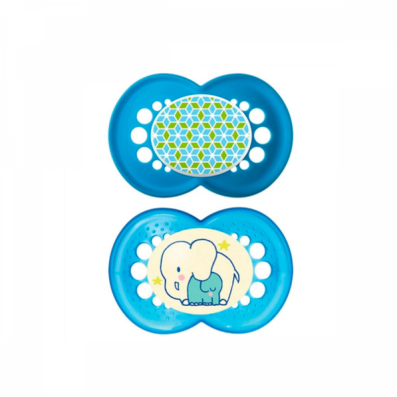 CHUPETA MAM ORIGINAL NIGHT 6+ MESES AZUL 2 UND 