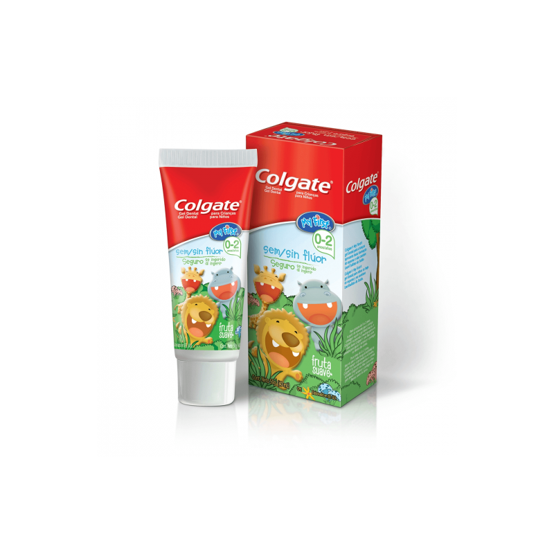GEL DENTAL COLGATE KIDS FRUTA SUAVE SEM FLÚOR 50G