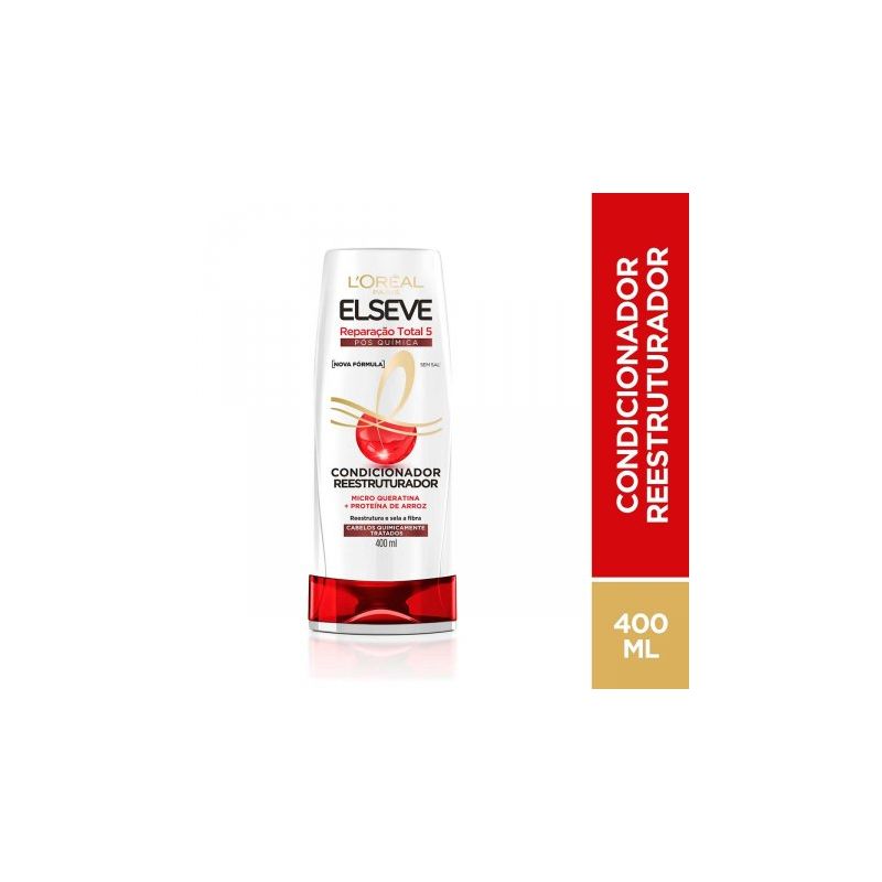 CONDICIONADOR ELSEVE REPARAÇÃO TOTAL 5 PÓS QUÍMICA 400ML