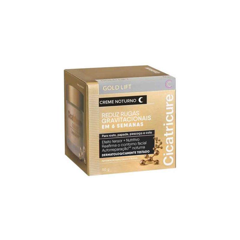 CICATRICURE GOLD LIFT CREME NOTURNO COM 50 GRAMAS