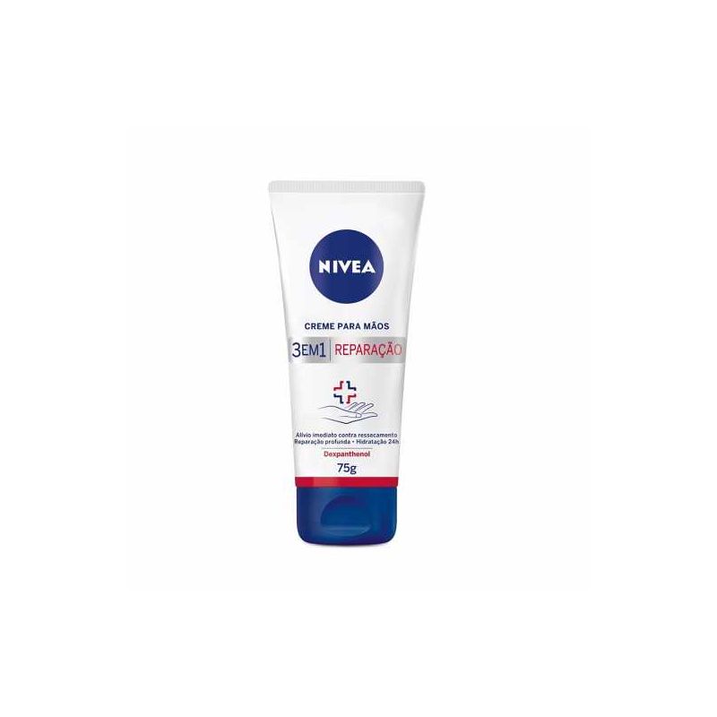 CREME HIDRATANTE  NIVEA 3 EM 1 REPARAÇÃO PARA MÃOS 75G