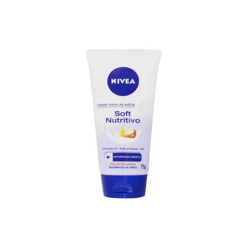 CREME HIDRATANTE NIVEA PARA MÃOS SOFT NUTRITIVO 75G