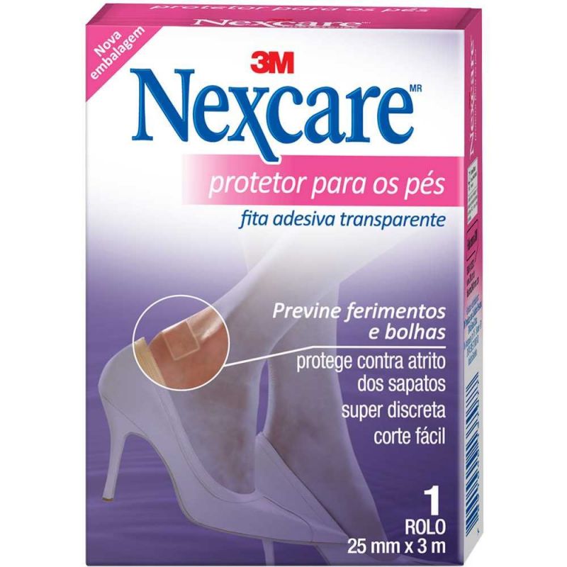 CURATIVOS NEXCARE PROTETORA PARA OS PÉS 3M ROLO 25MM