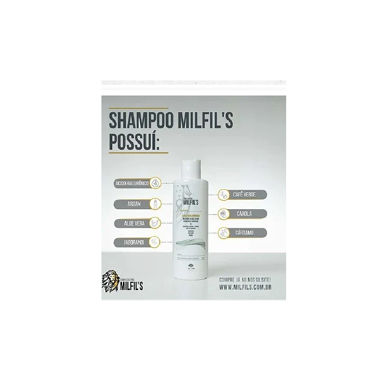 SHAMPOO MILFIL´S ACIDO HIALORONICO COM 200ML