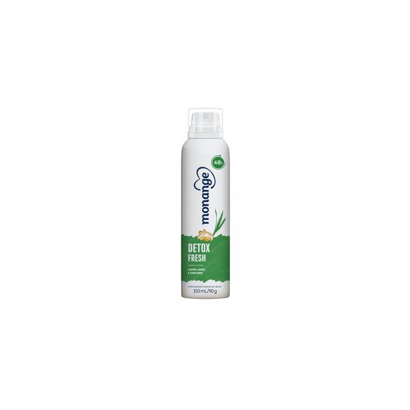 DESODORANTE AEROSOL MONANGE DETOX COM 150ML - VALIDADE 04/2026