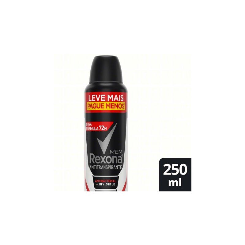 DESODORANTE REXONA ANTIBACTERIAL INVISIBLE 250ML
