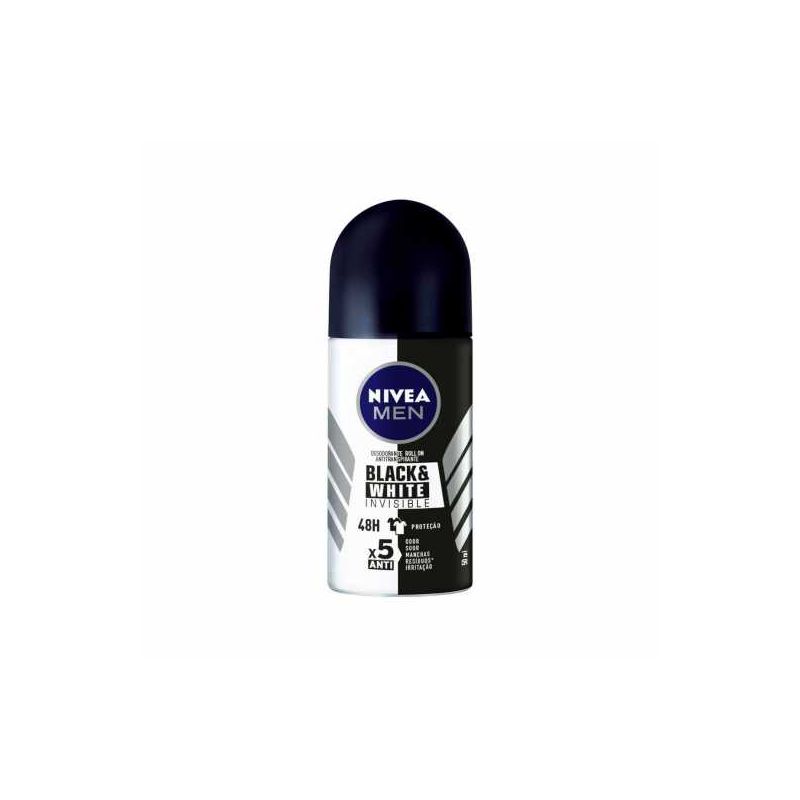 DESODORANTE ROLL-ON NIVEA FOR MEN BLACK & WHITE 50ML