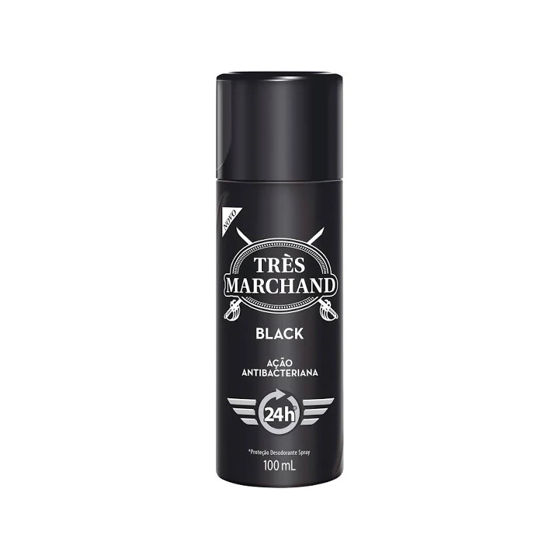 DESODORANTE SPRAY TRÊS MARCHAND BLACK 100ML