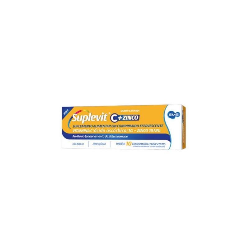 SUPLEVIT C ZINCO1G+10MG COM 10 COMPRIMIDOS EFERVECENTE-EMS-