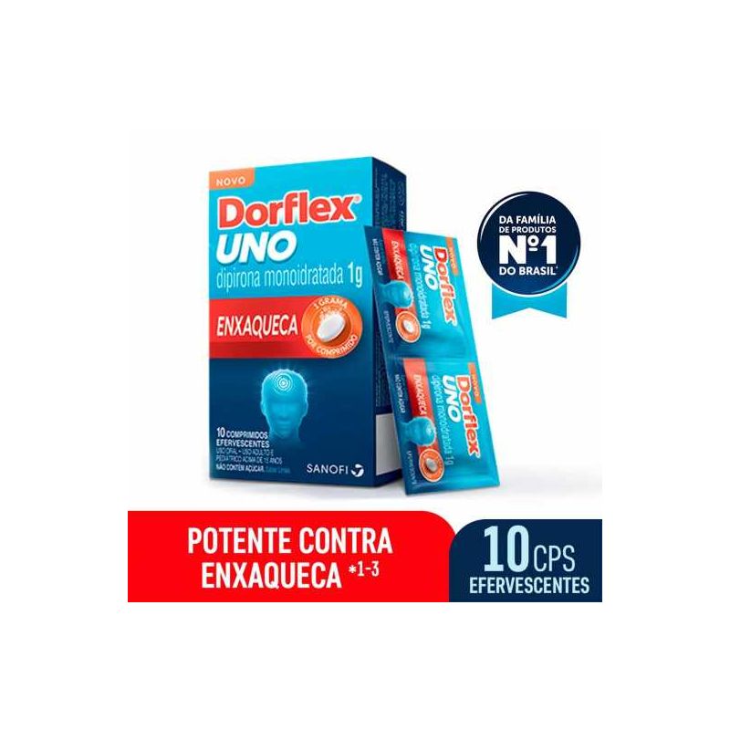 DORFLEX UNO 1G COM 10 COMPRIMIDOS EFERVESCENTE
