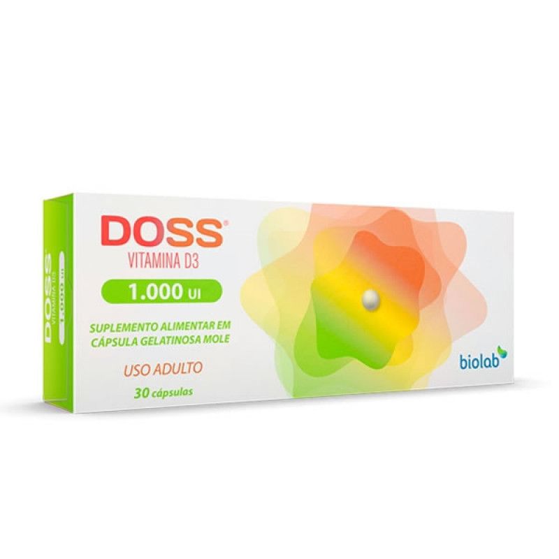 DOSS VITAMINA D3 1000UI COM 30 CÁPSULAS
