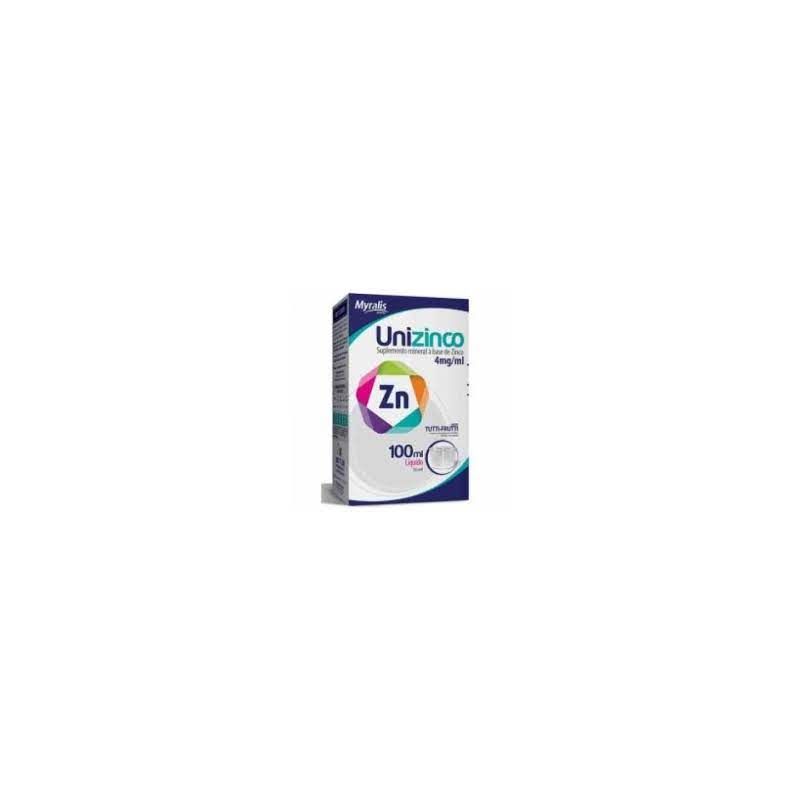 UNIZINCO SABOR TUTTI-FRUTTI COM 100ML