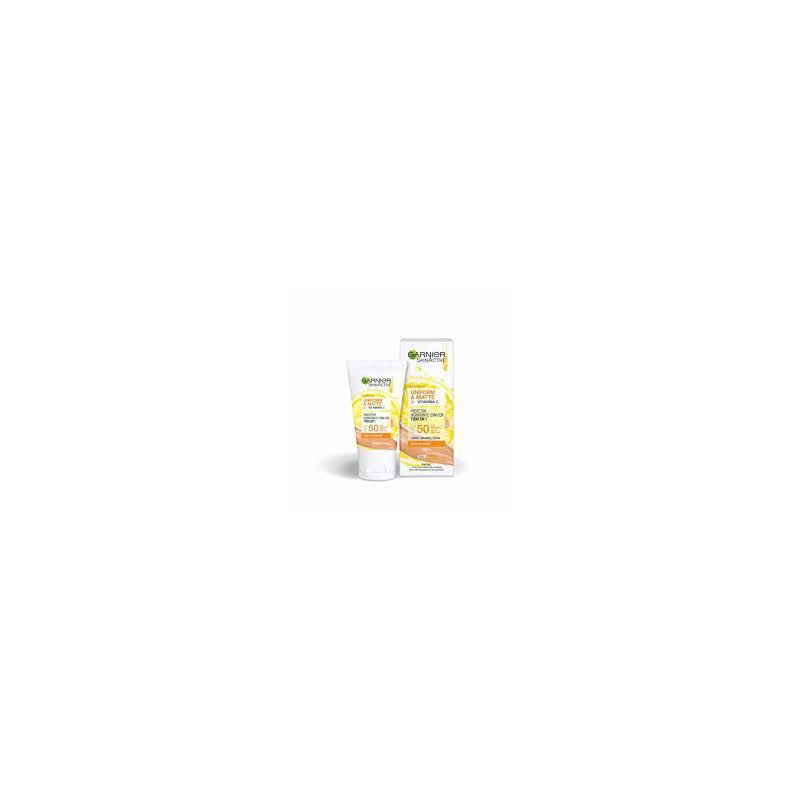 PROTETOR HIDRATANTE GARNIER UNIFORM&MATE FPS50 COR MÉDIA 40G
