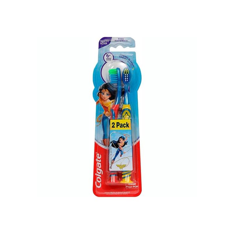 ESCOVA DENTAL COLGATE INFANTIL  MULHER MARAVILHA 2 UNIDADES