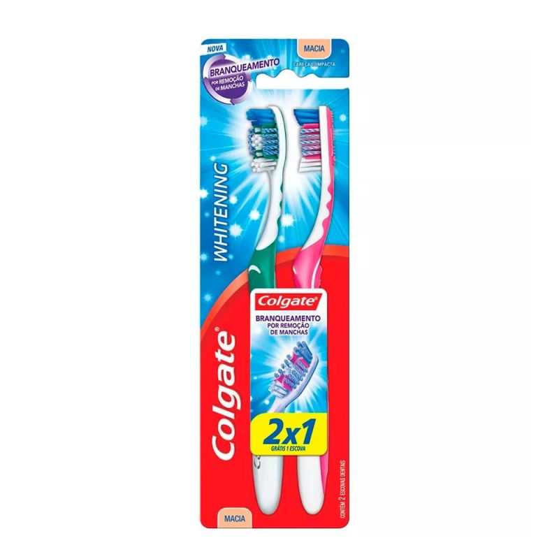 ESCOVA DENTAL COLGATE WHITENING 2 UNIDADES