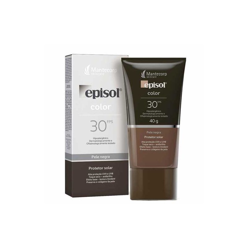 PROTETOR SOLAR EPISOL COLOR FPS 30 PELE NEGRA 40G 