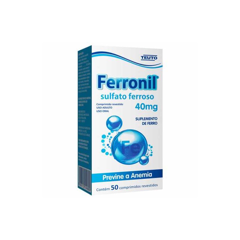 FERRONIL 40MG COM 50 COMPRIMIDOS-TEUTO-
